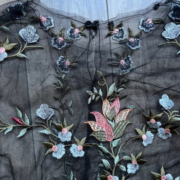 Embroidered Sheer Top - Picture 5 of 7